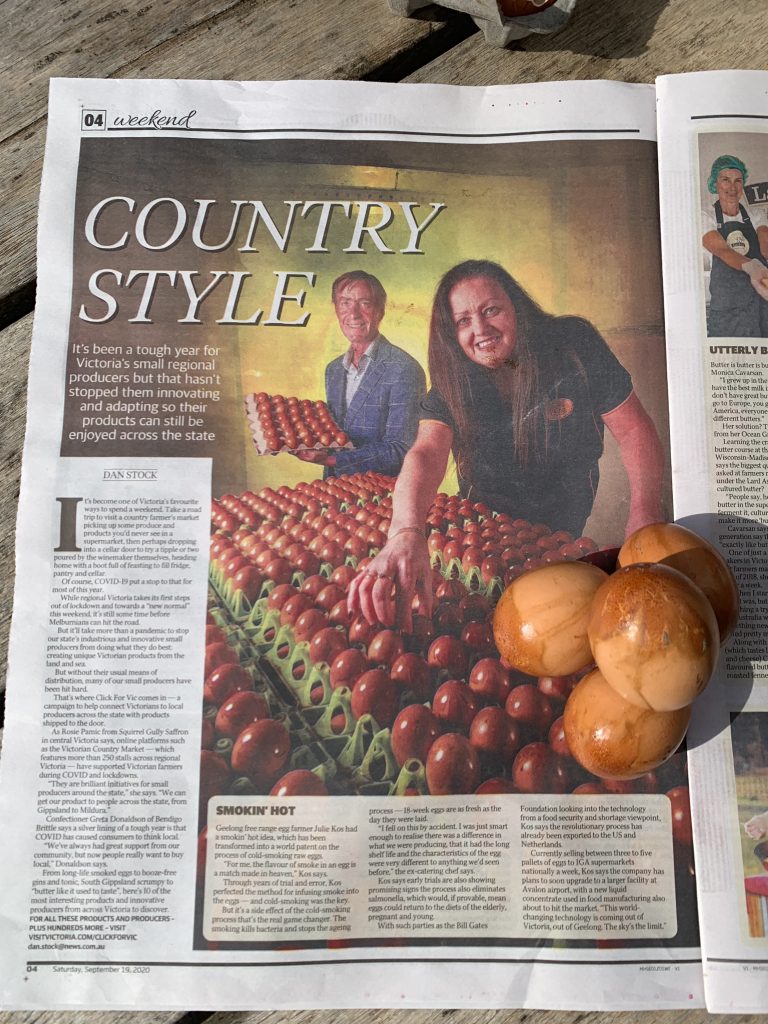Herald Sun article, Smoked Egg Company