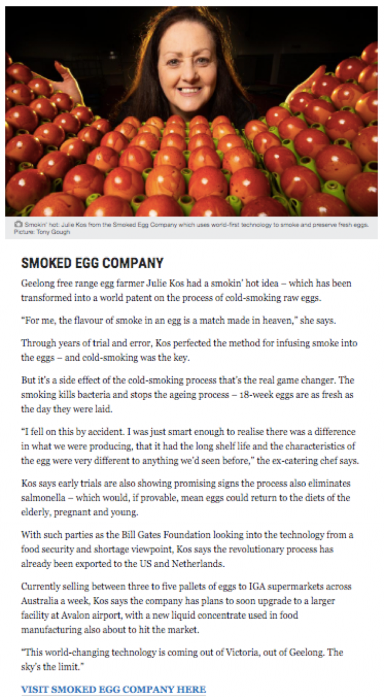 Smoked Egg Company, Herald Sun